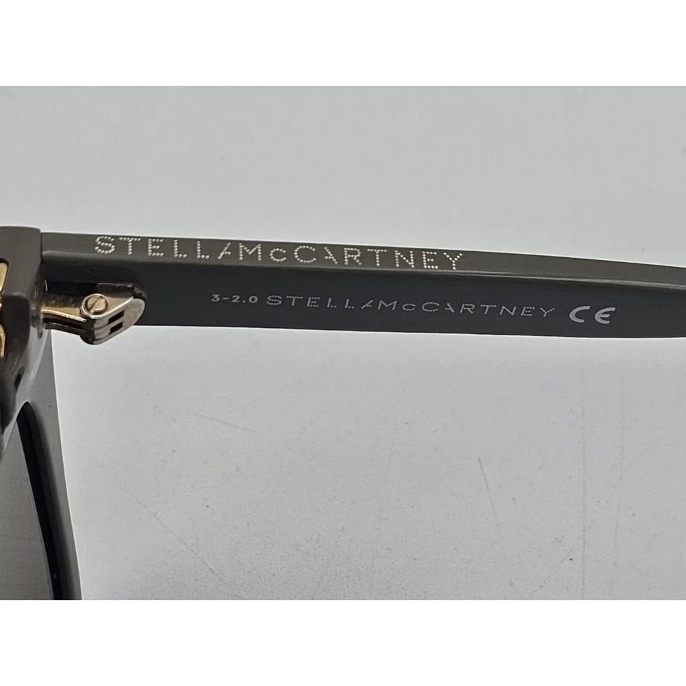Stella McCartney Gray Sunglasses with Gold Chain Detail